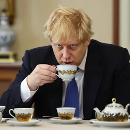 boris johnson obsessed with tea. getting overwhelmed with all the tea