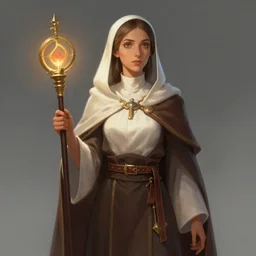 Female cleric, fantasy, artstationHD, octane, by artgerm and wlop