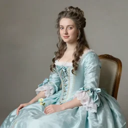a rococo and neoclassical portrait of a beautiful french princess sitting down with a flower in her hand made in 1 7 7 2 by joseph ducreux, pastel on parchment, 1 7 7 0 s, highly detailed, fancy