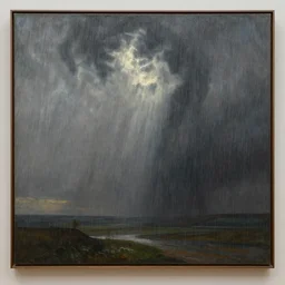 rain from the heavens, majestic painting, oil canvas painting, museum art