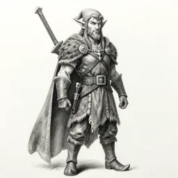 elf ranger, character, dungeons and dragons, pencil art, high quality, trending on devianart