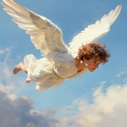 portrait of icarus, the angel as he falls through the sky. ethereal digital art pastelpiece masterpiece trending on artstation by noel fielding, beeple, james gunn, gorillaz, marvel studios and dr seuss. hyper detailed portrait with 4 k macrolens, curated by beeple, unreal engine, art station and emmy winning gorillaz.