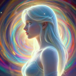 side portrait, imogen poots paladin, gloomhaven, soft, smooth, luminescent, art nouveau tarot, backlit glow, colorful swirly ripples, gaudy colors, aesthetic octane render!, unreal engine, 8 k, by greg rutkowski, jesper ejsing, rhads, lois van baarle, ilya kuvshinov