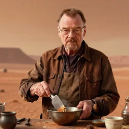 Walter White is cooking on Mars, hyperdetailed, artstation, cgsociety, 8k