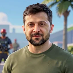a screenshot of volodymyr zelenskyy in the video game fortnite, 3 d rendering. unreal engine. amazing likeness. very detailed. cartoon caricature