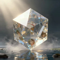 lo fi hiphop aesthetics, geometry, cube, tetrahedron, octahedron, icosahedron, hexahedron!! mist, sunrays, dust in the air, unreal engine, octane render, dramatic lighting, lake, ultra clear detailed. digital art, by stanley artgerm lau, greg rutkowski, thomas kindkade, alphonse mucha, loish, norman