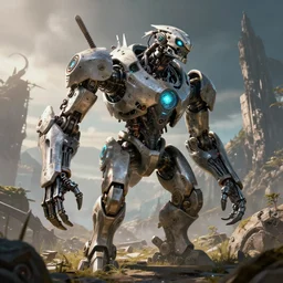 tideripper machine mecanical creature robot of horizon forbidden west horizon zero dawn bioluminiscence global illumination ray tracing hdr fanart arstation by ian pesty and alena aenami artworks in 4 k