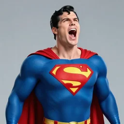 Superman yelling, yelling, yelling
