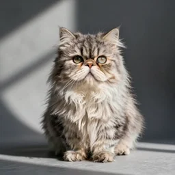a cute little persian chinchilla cat