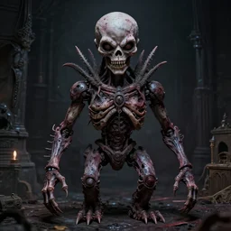 creepy animatronic of an occult android