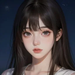 Character concept art of an anime night goddess || cute-fine-face, pretty face, realistic shaded Perfect face, fine details by Stanley Artgerm Lau, WLOP, Rossdraws, James Jean, Andrei Riabovitchev, Marc Simonetti, and Sakimichan, tranding on artstation