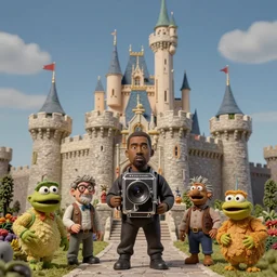 medium format photograph of a kanye west claymation action figure in a fantasy castle, detailed, by erwin olaf, joop geesink, wes anderson, jim henson, brian froud, breathtaking, 8 k resolution, beautiful lighting, studio light, extremely detailed, establishing shot, realistic materials, hasselblad, hyperrealistic