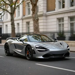 A Mclaren 720s driving in London, 8k, realistic
