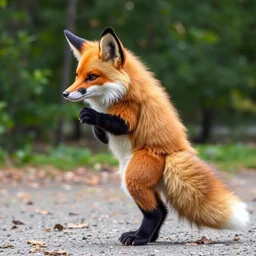 anthropomorphic fox with a fluffy tail, fursuit, trending on instagram, photography