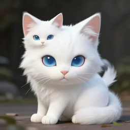 very beautiful furry art, white cat fursona, art by annham