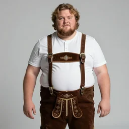 Morbidly Obese Logan Paul dressed in lederhosen