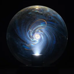 a universe inside of a glass sphere, flash light, diffraction, caustics, 8 k photography, arri alexa, epic composition, masterpiece artwork