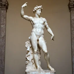 roman sculpture of an anime character