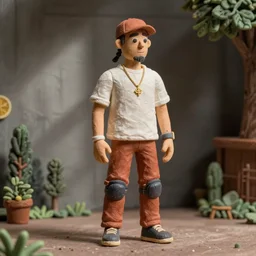 a cinematic photograph still of polo g made out of clay, in claymation