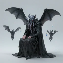 concept designs for an ethereal wraith like figure with a squid for a head that has latched onto a human host and wearing a cloak like a bat that floats around collecting vials and jars for unknown reasons like a crow would and that hides amongst the shadows for the resident evil game franchise with inspiration from the franchise Bloodborne and the mind flayer from stranger things on netflix