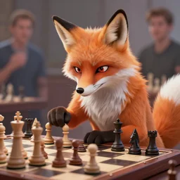 fox fursona chess prodigy playing chess, intricate artwork by artgerm, greg rutkowski, and kilian eng, digital illustration, hyper detailed, super sharp, crisp, smooth, vibrant colors smooth gradients, depth of field, aperture f 1. 2