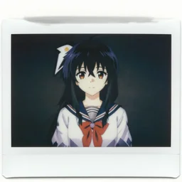 atmospheric polaroid photograph of sakuya izayoi, touhou