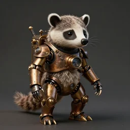 portrait of a steampunk anteater robot by rembrandt