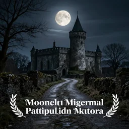 moonlit medieval road