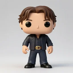 full body 3 d render of johnny depp as a funko pop, studio lighting, white background, blender, trending on artstation, 8 k, highly detailed