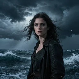 “epic masterpiece of O! Fortuna, portrait, hurricane in an ocean storm, dramatic lighting, cinematic, establishing shot, extremely high detail, photo realistic, cinematic lighting”