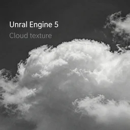 unreal engine 5 cloud texture, greyscale, black and white, image texture, cloud map