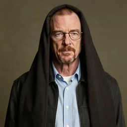 walter white wearing a do rag 4 k quality super realistic