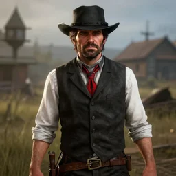 Jean-Luc Mélenchon in red dead redemption 2 4K quality