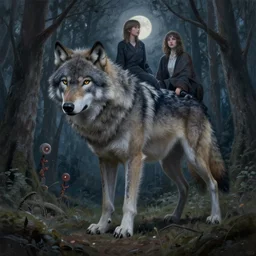 surreal painting of a grey wolf in a forest, monster claw, furry body, moonlight by greg rutkowski, chris tulloch mccabe, valentina remenar and asher duran, digital art, concept art, trending on artstation, alena aenami