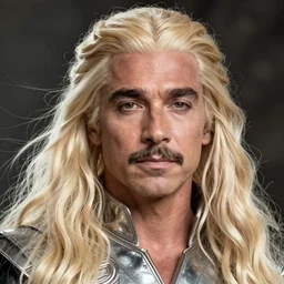 closeup portrait of danny trejo as daenerys targaryen, long blonde windblown hair and shiny metal armor, beautiful sunset behind head, sunset clouds, glamour pose, detailed illustration, digital art, trending on artstation, soft ambient lighting, volumetric lighting, rim lighting, yoshitaka amano, alphonse mucha, arney freytag, maxfield parrish, new art nouveau