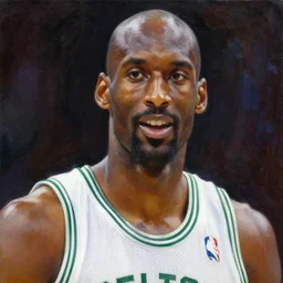 portrait of mark wahlberg portraying boston celtics kevin garnett, oil on canvas by william sidney mont, trending on art station
