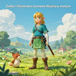 “Zelda 1 illustrations turned into Illusory motion”