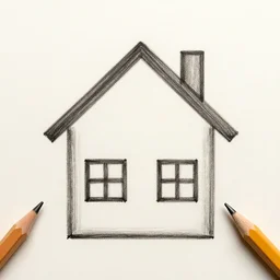 A house designed by a pencil