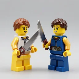 lego figures killing eachother with knives