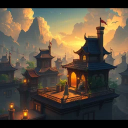 photo cartoon illustration comic manga painting of rooftop environement : 6 fantasy environement, digital painting, volumetric lighting by feng zhu, 3 d alejandro alvarez alena aenami artworks in 4 k beeple, by thomas kinkade hearstone league of legends dofus overwatch