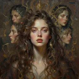 perfectly - centered - portrait of a beautiful woman lost in illusion, intricate, highly detailed, digital painting, artstation, concept art, sharp focus, illustration, realism, oil painting, unreal engine 5, 8 k, art by artgerm and james jean and sam spratt