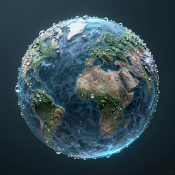 a world of dew, and within every dewdrop a world of struggle fantasy intricate elegant, gods of latent space, lush volumetric lighting 3 d modelling