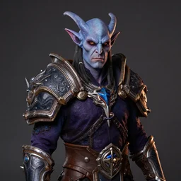 portrait of bobby kotick dressed as a night elf from world of warcraft, 5 5 mm photography, studio lighting