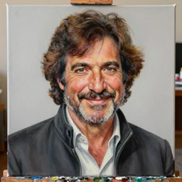 bob ross painting bob ross on a canvas, ultra realistic, 8 k