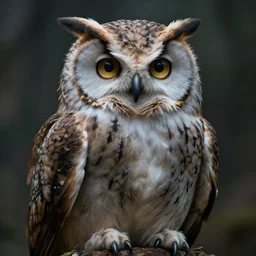 Epic masterpiece portrait of a human-owl hybrid, dnd character design, by Sergey Samarskiy, hyper detailed, cinematic.