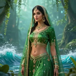 🍃 🌊 goddess of love pakistani, style artstation, style greg rutkowsk, octane render, unreal engine 6, epic game graphics, fantasy, cyberpunk, conceptual art, ray tracing