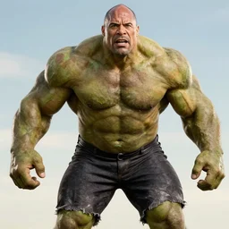 the roc dwayne johnson as the incredible hulk