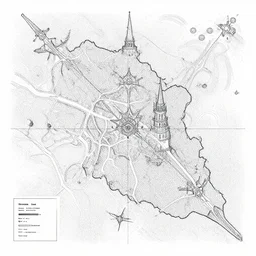 map fantasy, line art