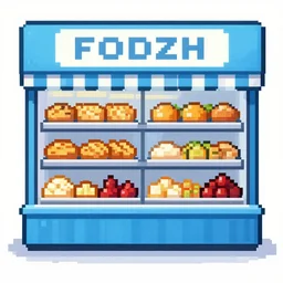 frozen food shop pixel art