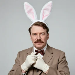photo of joseph stalin wearing latex gloves and bunny ears by thomas cullen,